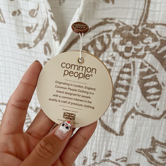 Men's Size S WILLS CHEESE – GREEN Common People Cotton NWT Boho Coastal Vacation - Picture 3 of 5